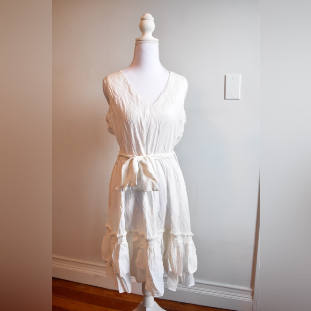 Calvin Klein White Wrap Dress